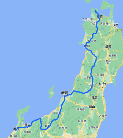 JRいまべつ津軽から金沢まで