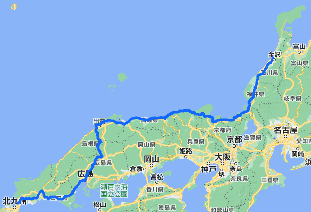 日本一周 本州編2ルート後半